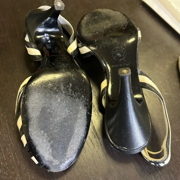 👠 Chanel slingback pumps 34.5C Lanyard on the back CHANEL logo timeless Heel