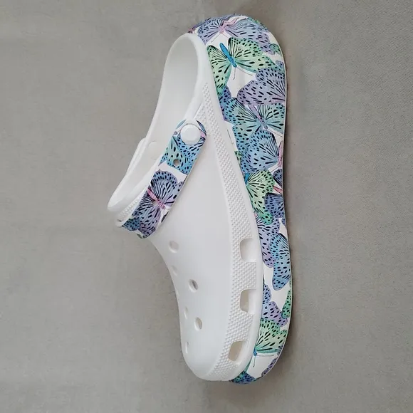 🆕️ CROCS Classic Crush Butterfly Comfort Platform Clogs WOMEN'S SIZE: 11
