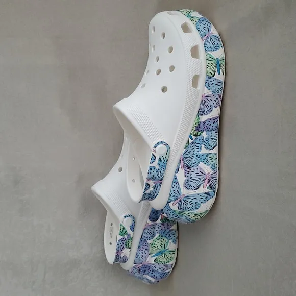 🆕️ CROCS Classic Crush Butterfly Comfort Platform Clogs WOMEN'S SIZE: 11