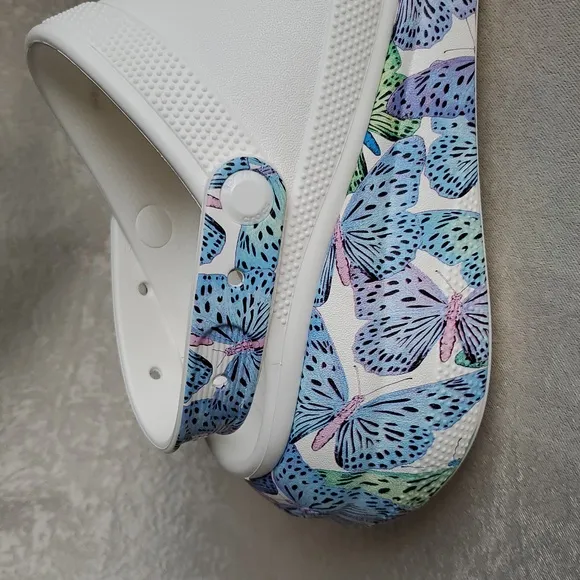 🆕️ CROCS Classic Crush Butterfly Comfort Platform Clogs WOMEN'S SIZE: 11