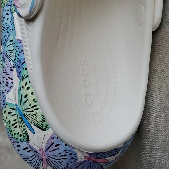 🆕️ CROCS Classic Crush Butterfly Comfort Platform Clogs WOMEN'S SIZE: 11