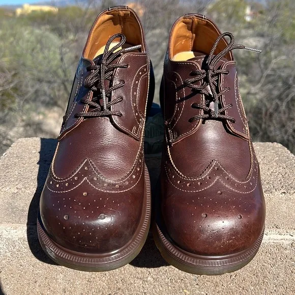 🏴󠁧󠁢󠁥󠁮󠁧󠁿 Dr. Martens MIE Brogue Wingtip Babydoll Platform Y2K Oxfords UK 8