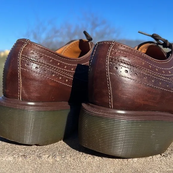 🏴󠁧󠁢󠁥󠁮󠁧󠁿 Dr. Martens MIE Brogue Wingtip Babydoll Platform Y2K Oxfords UK 8