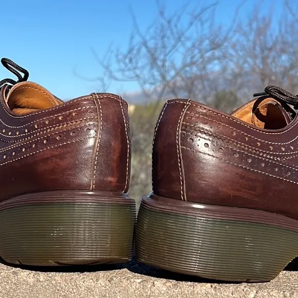 🏴󠁧󠁢󠁥󠁮󠁧󠁿 Dr. Martens MIE Brogue Wingtip Babydoll Platform Y2K Oxfords UK 8