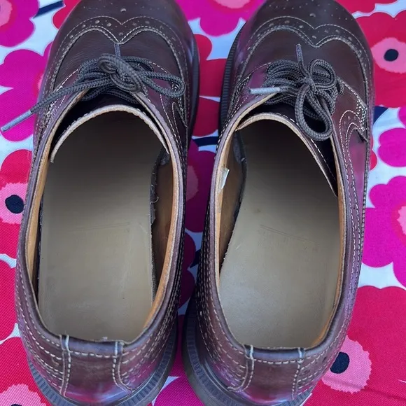 🏴󠁧󠁢󠁥󠁮󠁧󠁿 Dr. Martens MIE Brogue Wingtip Babydoll Platform Y2K Oxfords UK 8