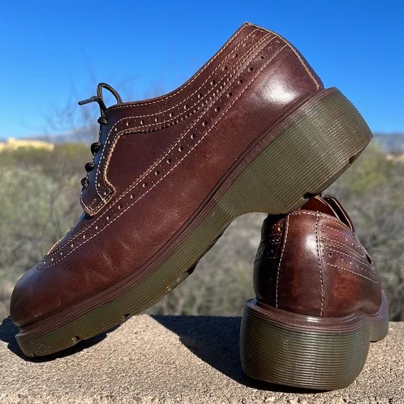 🏴󠁧󠁢󠁥󠁮󠁧󠁿 Dr. Martens MIE Brogue Wingtip Babydoll Platform Y2K Oxfords UK 8