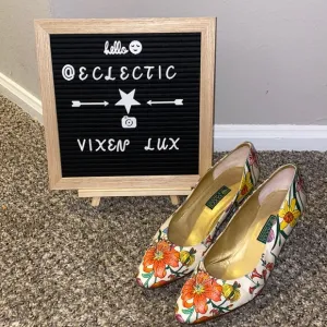 ♤ Gucci Floral Heels
