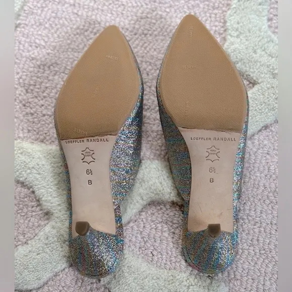 🍭 LOEFFLER RANDALL JUNO METALLIC RAINBOW MULES​