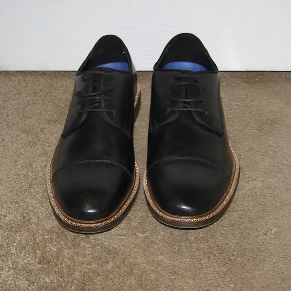 👞 NEW size 8M MENS Vince Camuto Black Leather Dress shoes Oxford