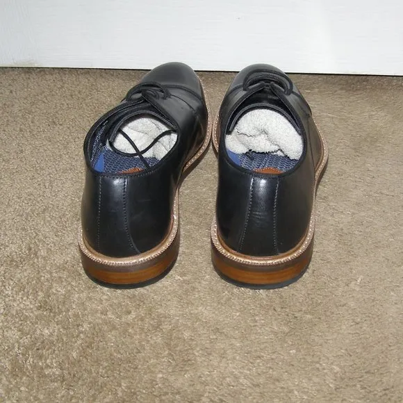 👞 NEW size 8M MENS Vince Camuto Black Leather Dress shoes Oxford