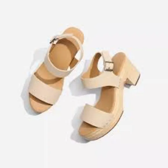 🆕 NISOLO All-Day Open Toe Clog Sandals in Bone, Size 8