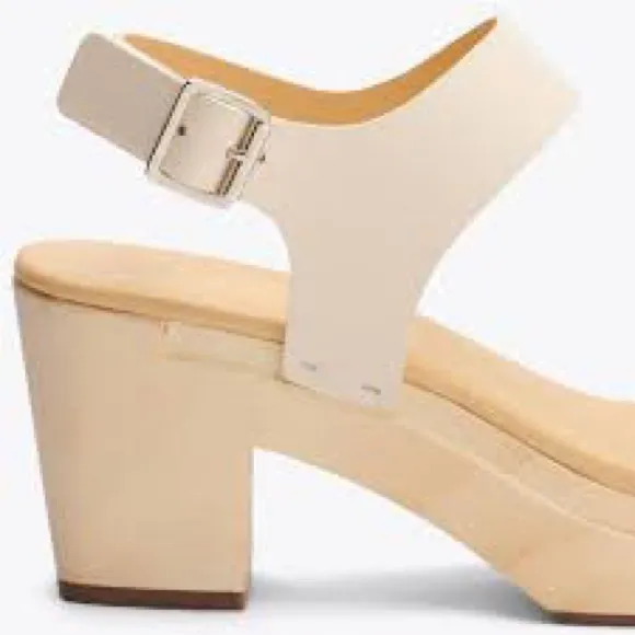 🆕 NISOLO All-Day Open Toe Clog Sandals in Bone, Size 8