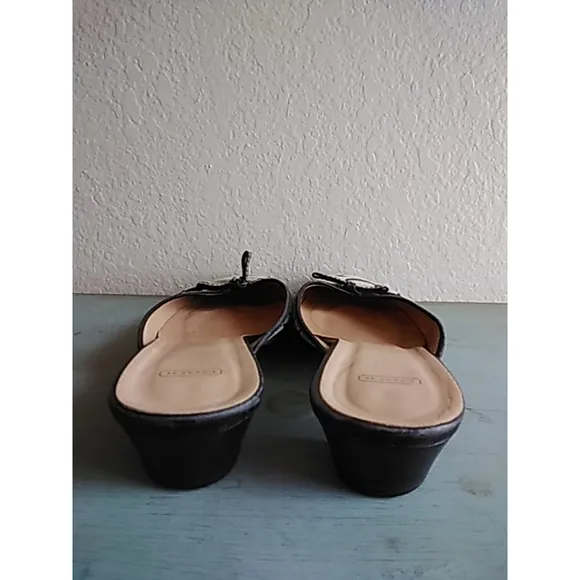 😍 Women's Coach Mules Size 8 Black and Gray