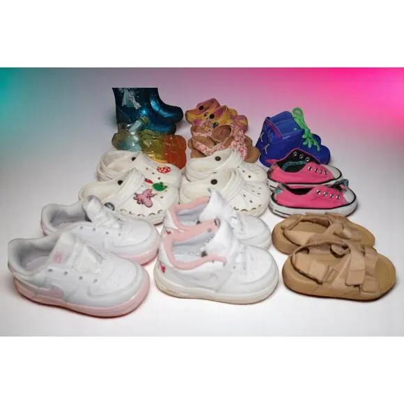 11 Pair Toddler Shoe Bundle Size 6C – Jordan 6, Nike, Crocs, Converse,