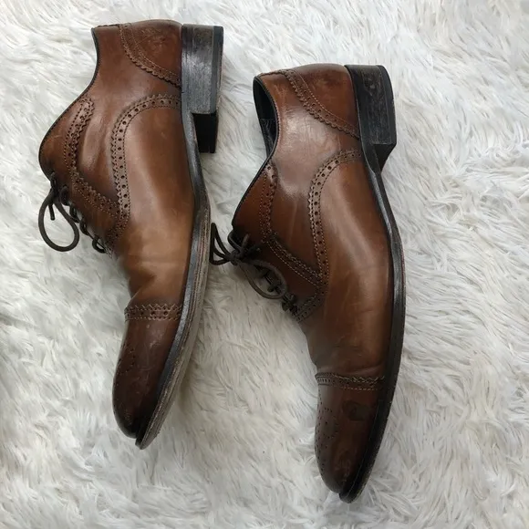 1990’s To Boot New York “Capote” Cap toe Oxfords Brogues Cognac Brown