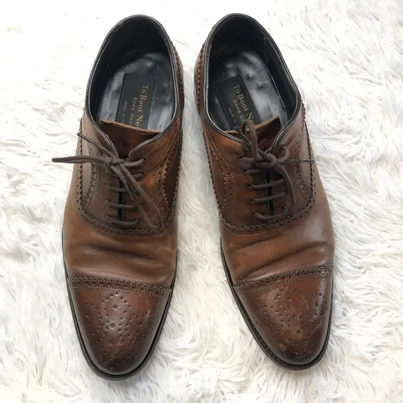 1990’s To Boot New York “Capote” Cap toe Oxfords Brogues Cognac Brown