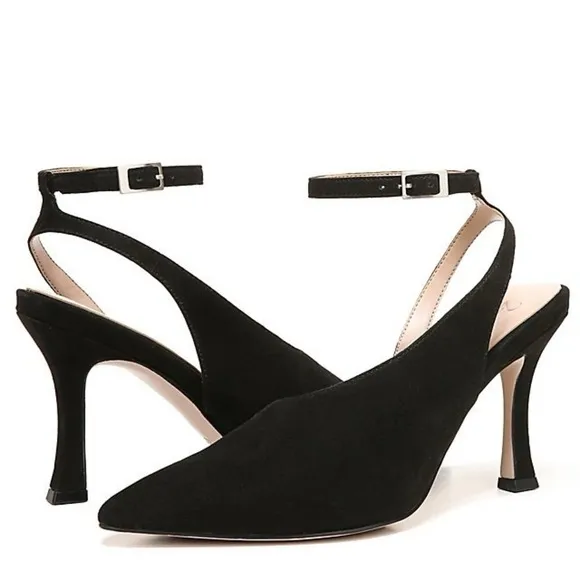 27 EDIT NATURALIZER Adelice Half D'orsay Pump In Black Suede (WIDE)