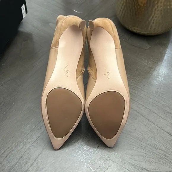 27 EDIT NATURALIZER   Florentine Bootie In Bamboo Tan Leather