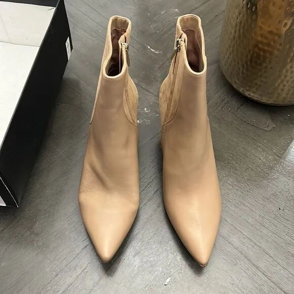 27 EDIT NATURALIZER   Florentine Bootie In Bamboo Tan Leather