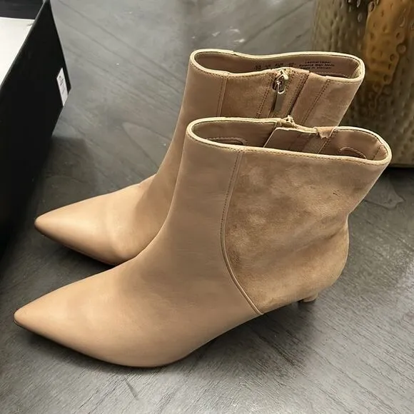 27 EDIT NATURALIZER   Florentine Bootie In Bamboo Tan Leather