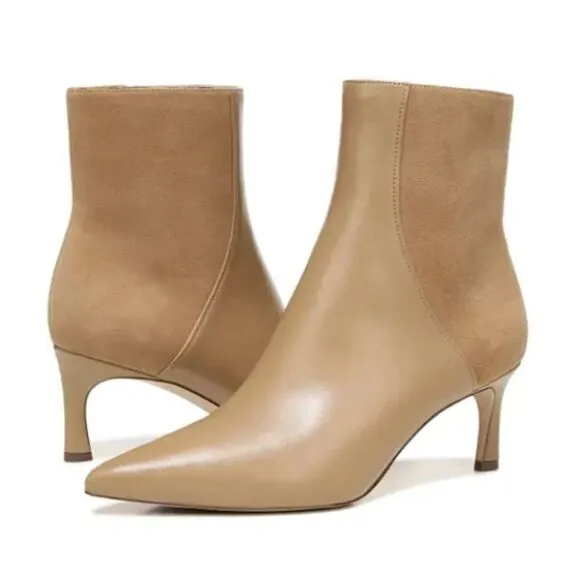 27 EDIT NATURALIZER   Florentine Bootie In Bamboo Tan Leather