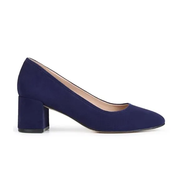 27 EDIT Naturalizer Rebecca Suede Block Heel Pumps (Wide)