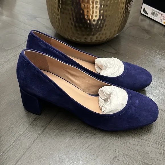 27 EDIT Naturalizer Rebecca Suede Block Heel Pumps (Wide)