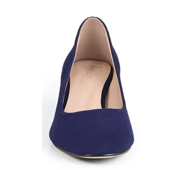 27 EDIT Naturalizer Rebecca Suede Block Heel Pumps (Wide)