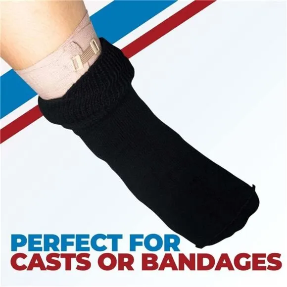 3 Pairs Extra Wide Socks for Swollen Feet, Diabetic Socks for Men, Non Slip Sock