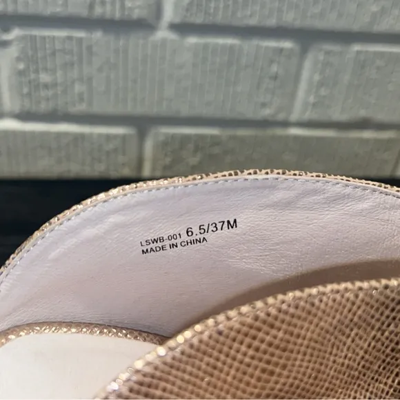 42 GOLD Linx Leather Gold Heel