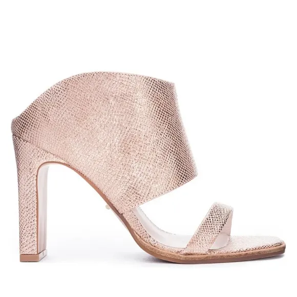 42 GOLD Linx Leather Gold Heel