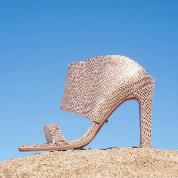 42 GOLD Linx Leather Gold Heel