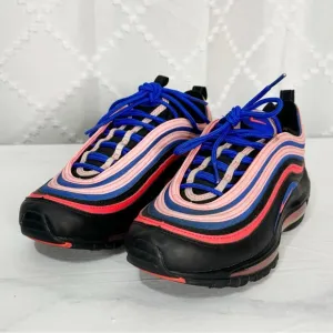 538. Nike Air Max 97 GS Black Pink Racer Blue Size 6.5 Youth Womens 8 CT1578-001