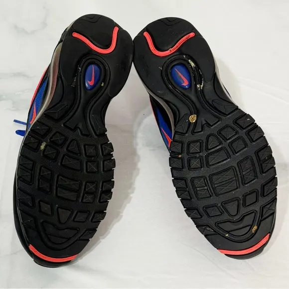 538. Nike Air Max 97 GS Black Pink Racer Blue Size 6.5 Youth Womens 8 CT1578-001