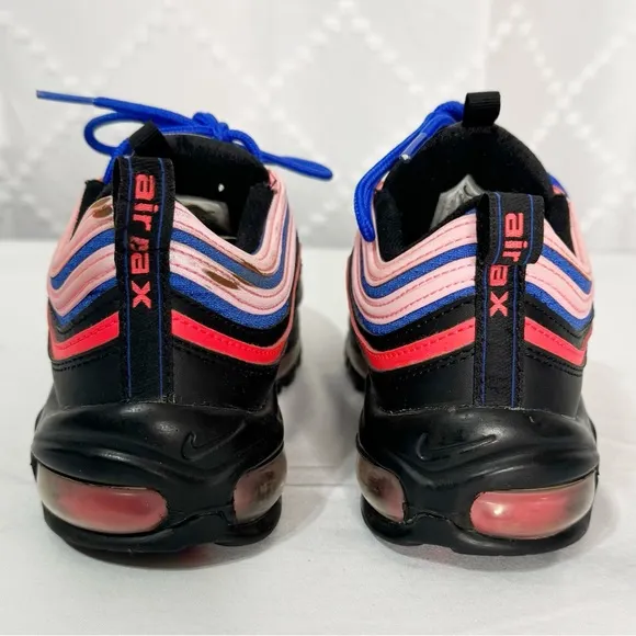 538. Nike Air Max 97 GS Black Pink Racer Blue Size 6.5 Youth Womens 8 CT1578-001
