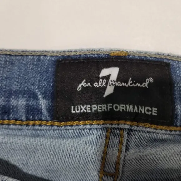 7 For All Mankind Jeans Mens 32 Blue Slimmy Luxe Performance Straight Leg 32x32