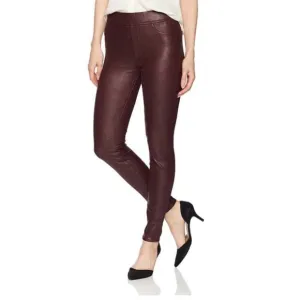 7 For All Mankind Jen7 Pants Sz 0 Burgundy Pull On Skinny Stretch NWT Merlot