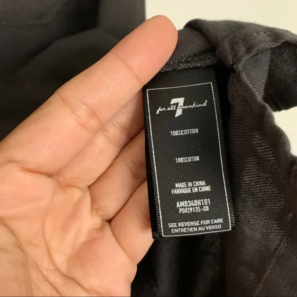 7 for all mankind short sleeve heather grey gray military shirt Medium