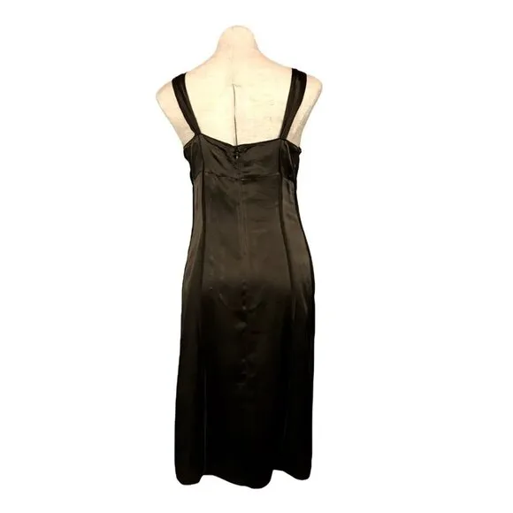 A Pea in the Pod Maternity Silk Babydoll Slip Dress Brown Small