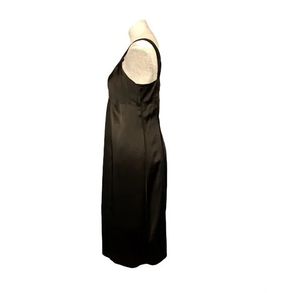 A Pea in the Pod Maternity Silk Babydoll Slip Dress Brown Small