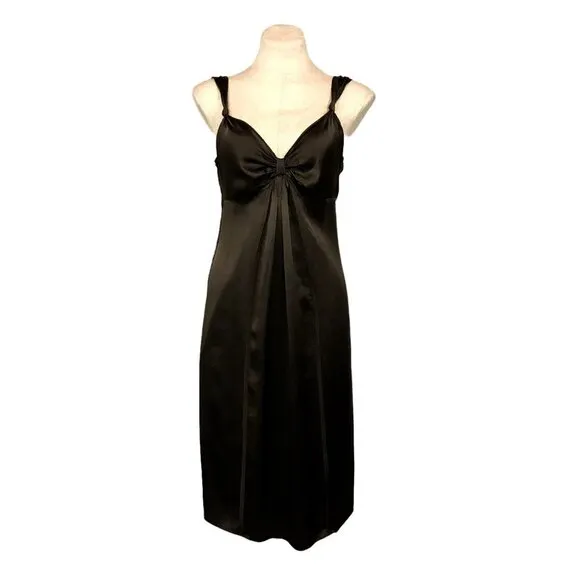 A Pea in the Pod Maternity Silk Babydoll Slip Dress Brown Small