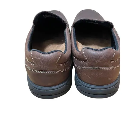 Abeo Brown Leather Slip On Loafer Suregrip Slip Resistant Soles Comfort Men's 13