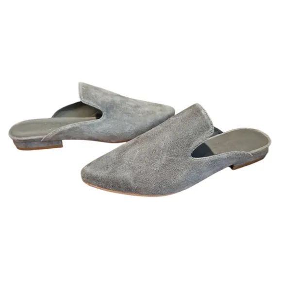 ABLE Lizbeth Evening Slide In Charcoal Suede. Size 6.5 NIB