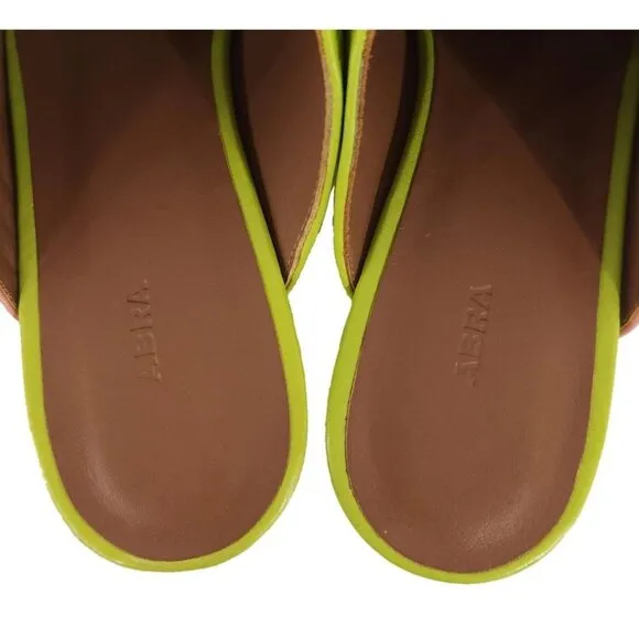 Abra Lord Mules 38 8 Womens Pink Green Kitten Heel $360