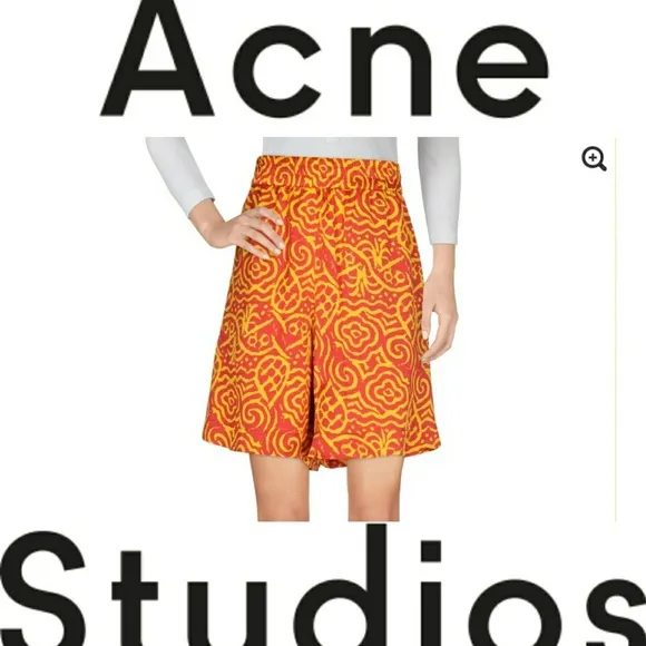 Acne by Peter Schlesinger Silk Bermuda Shorts