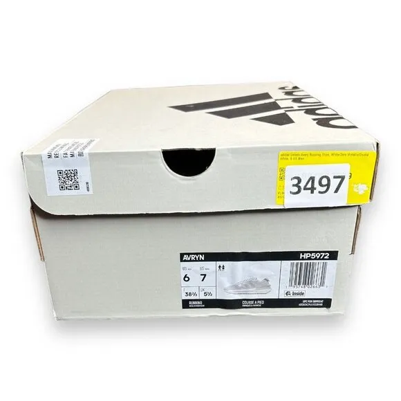 Adidas AVRYN Cloud White / Zero Metallic /‎ Crystal White Men’s Size 6/W7 Unisex