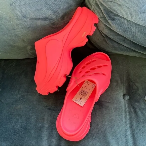 ADIDAS BY STELLA MCCARTNEY PINK RUBBER CROCS CLOGS SIZE 10 NWT