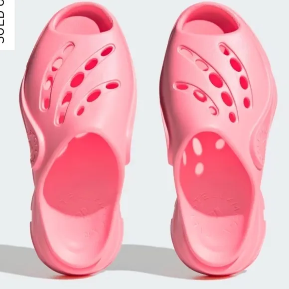 ADIDAS BY STELLA MCCARTNEY PINK RUBBER CROCS CLOGS SIZE 10 NWT