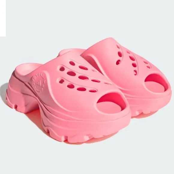ADIDAS BY STELLA MCCARTNEY PINK RUBBER CROCS CLOGS SIZE 10 NWT