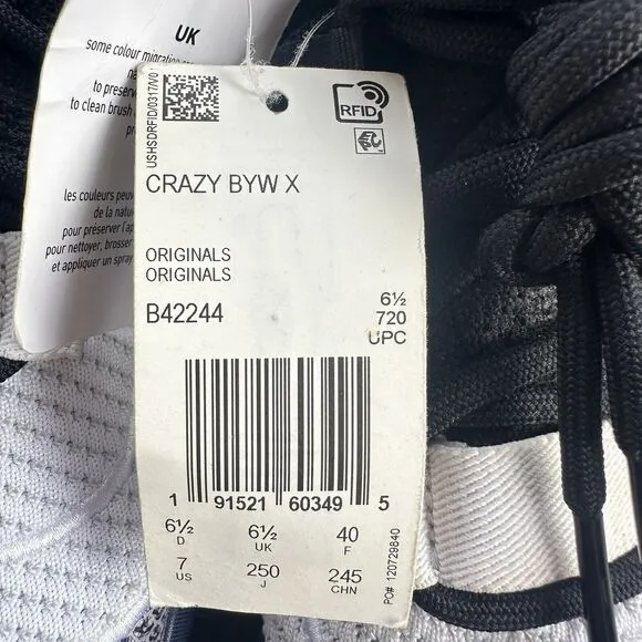 Adidas Crazy BYW LVL X Real Purple Men's Athletic Shoes B42244 Size 7